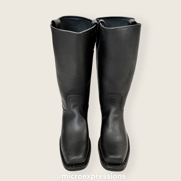 Frye Campus Cavalry 12L Black Real Leather Vintage Tall Knee High Comfy Boot - Picture 11 of 16